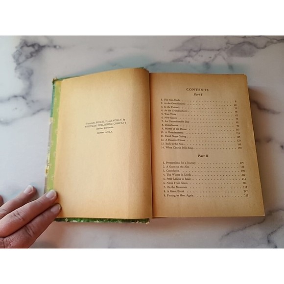 Vintage Heidi by Johanna Spyri Hardcover Book Whitman Publishing Company 1955 - Picture 5 of 10